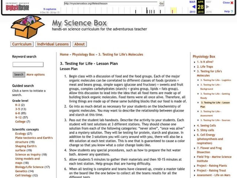 Testing for Life Lesson Plan