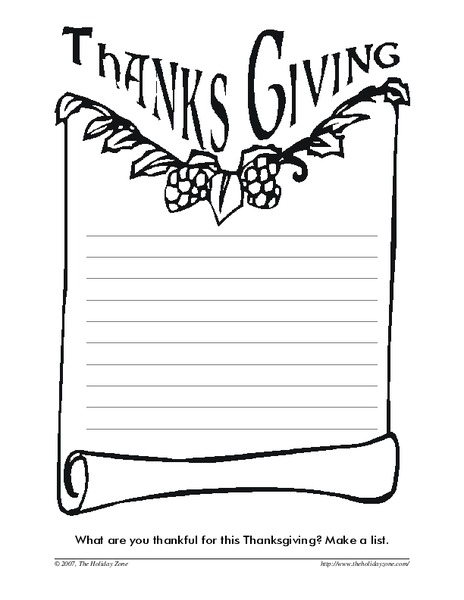 Thanksgiving Worksheet