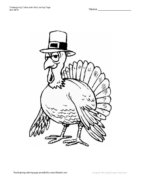 Thanksgiving Coloring Page Worksheet