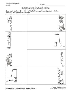 Thanksgiving Cut and Paste Worksheet