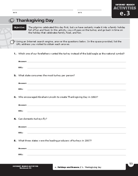 Thanksgiving Day Activity