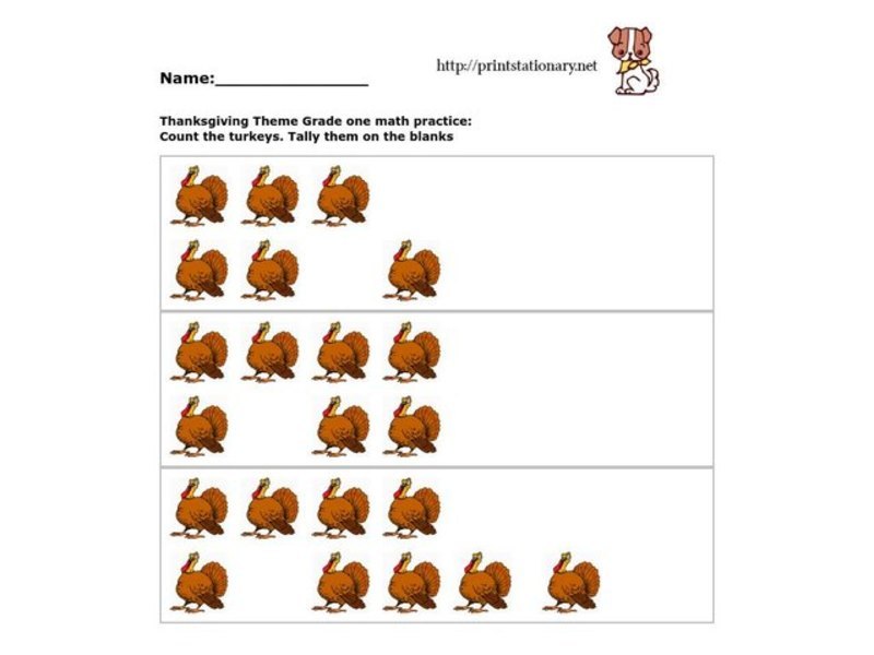 Thanksgiving Math Worksheet