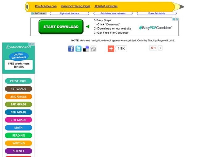 Alphabet Letter V Worksheet