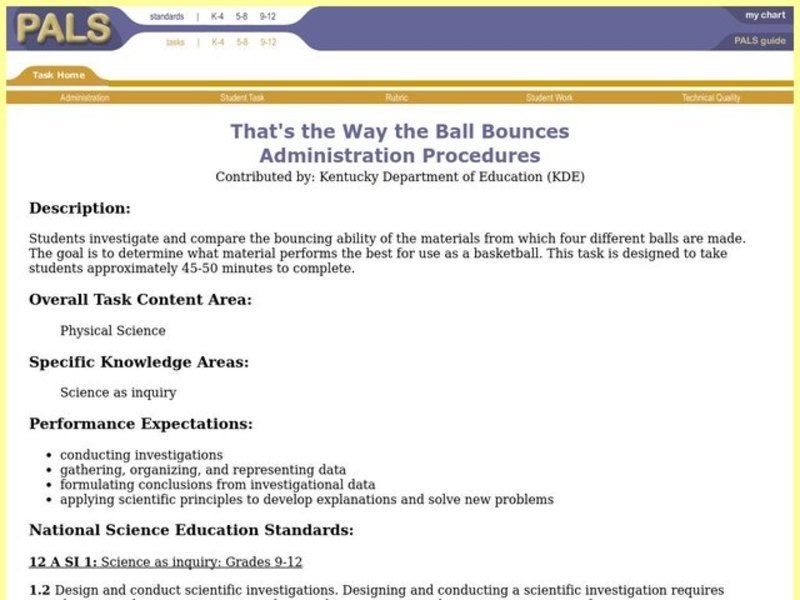 That's the Way the Ball Bounces Lesson Plan