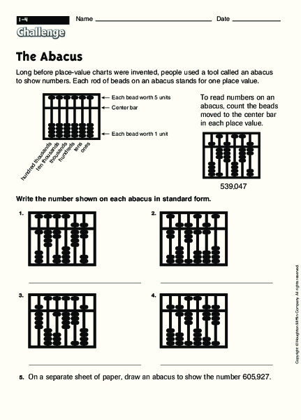 The Abacus Worksheet