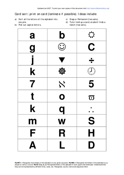 The Alphabet Worksheet