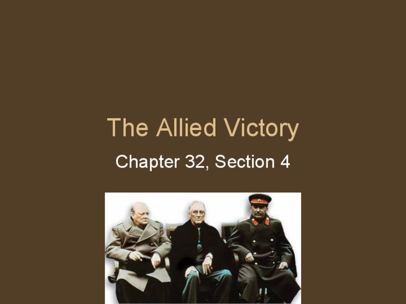 The Allied Victory PPT