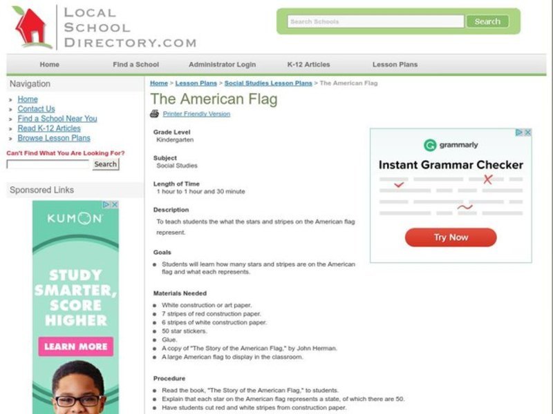 The American Flag Lesson Plan