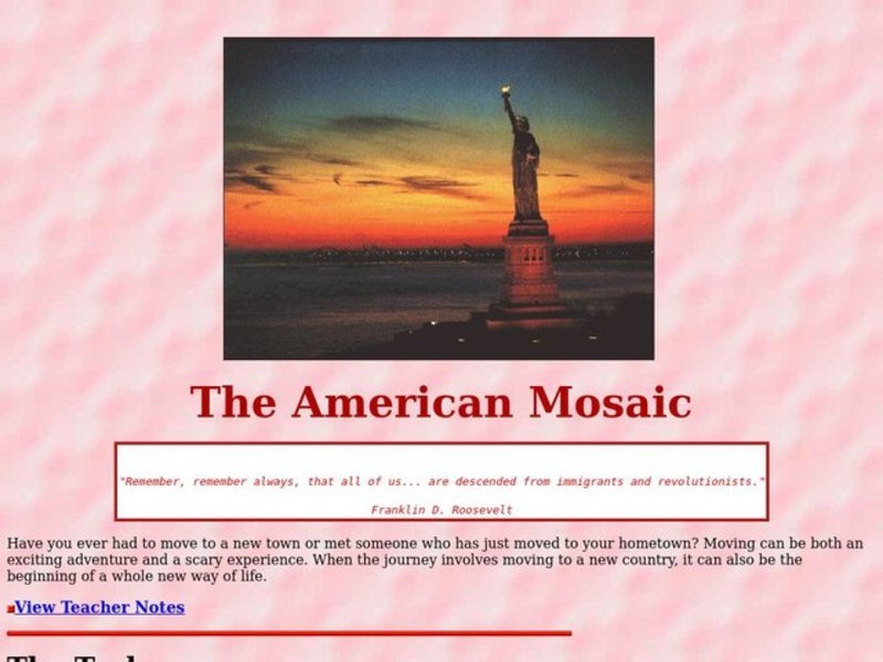 The American Mosaic Lesson Plan