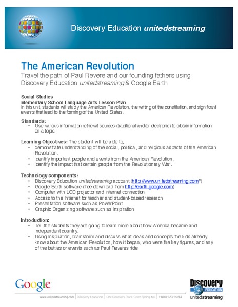 The American Revolution Lesson Plan