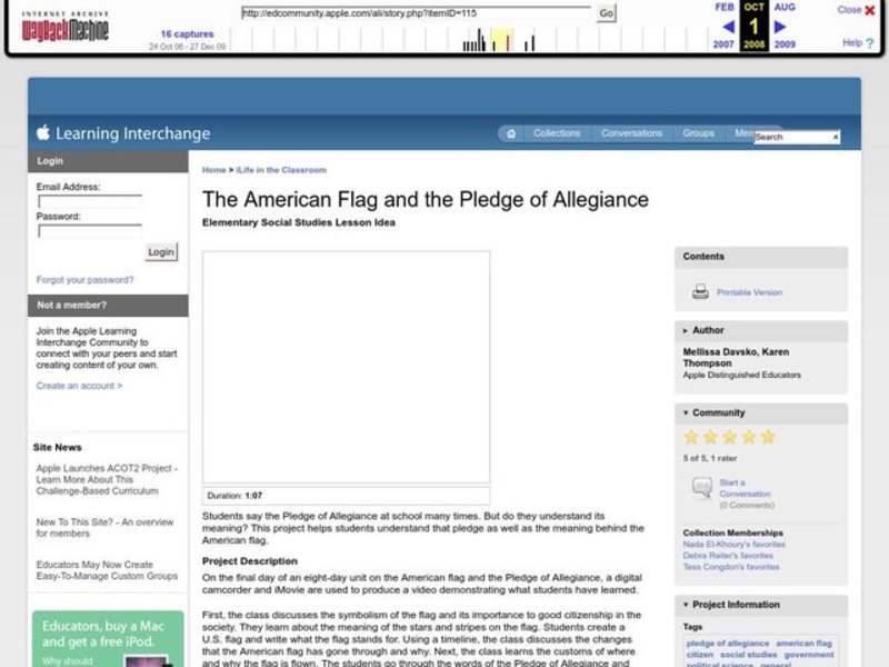 The American Flag and the Pledge of Allegiance Lesson Plan