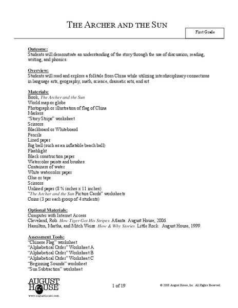 The Archer and The Sun Lesson Plan