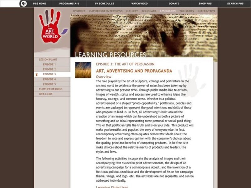 The Art of Persuasion Lesson Plan