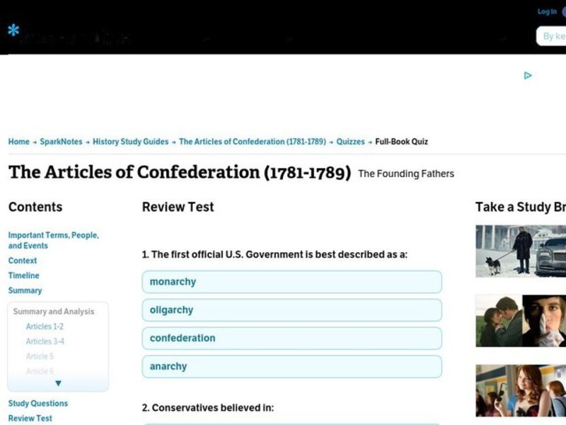 The Articles of Confederation (1781-1789) Interactive