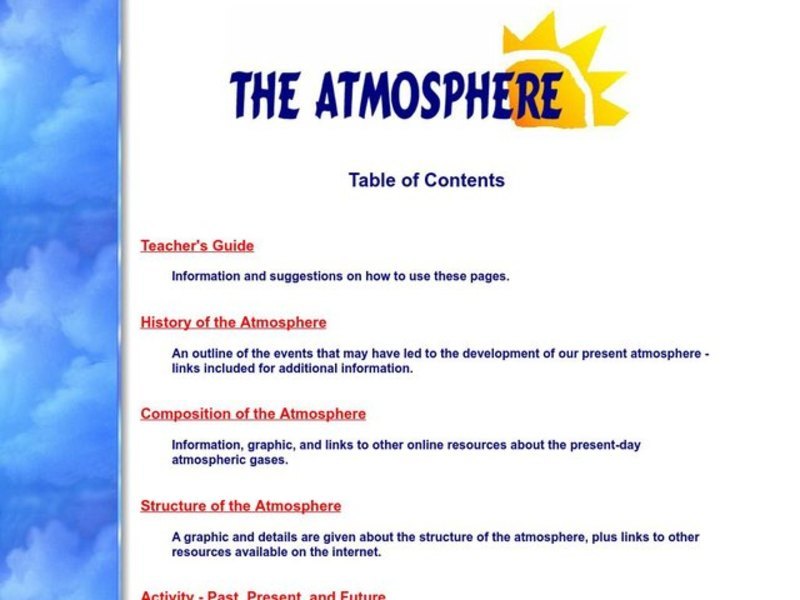The Atmosphere Lesson Plan