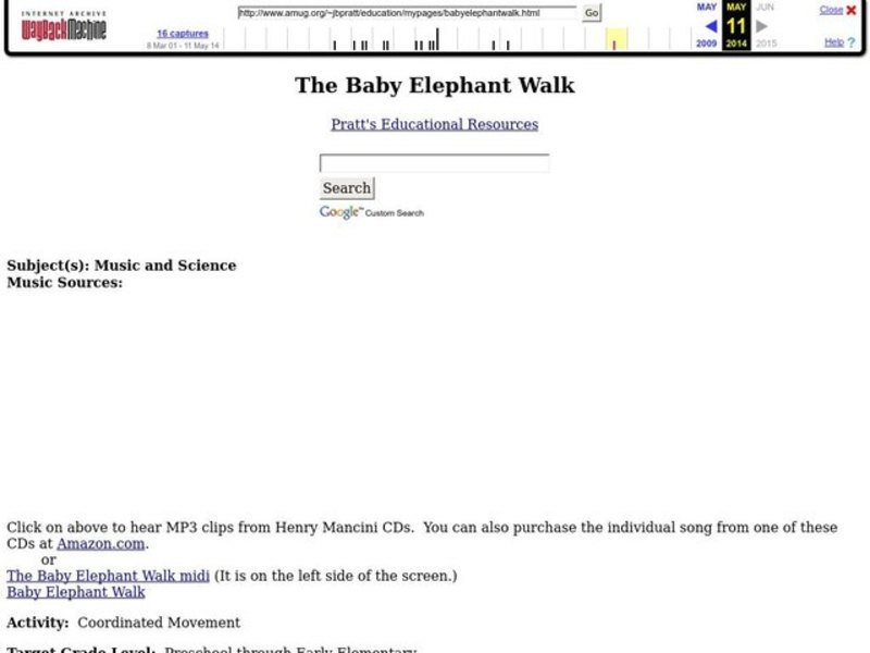 The Baby Elephant Walk Lesson Plan