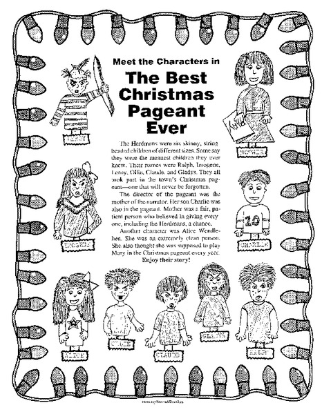 The Best Christmas Pageant Ever Activity