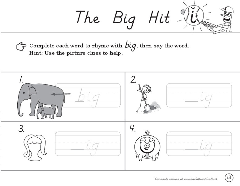 The Big Hit Worksheet