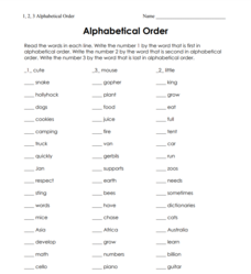 Alphabetical Order Lesson Plan