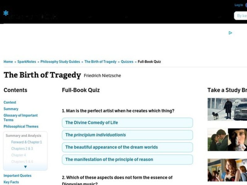 The Birth of Tragedy Interactive