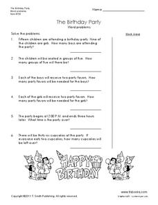 The Birthday Party Worksheet