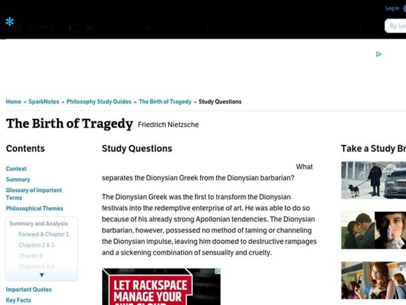 The Birth of Tragedy Interactive