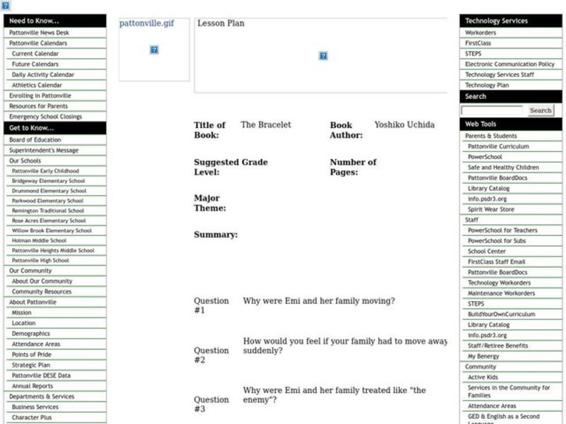 The Bracelet Worksheet