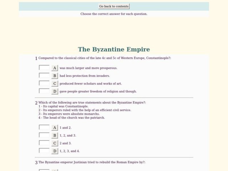 The Byzantine Empire Interactive