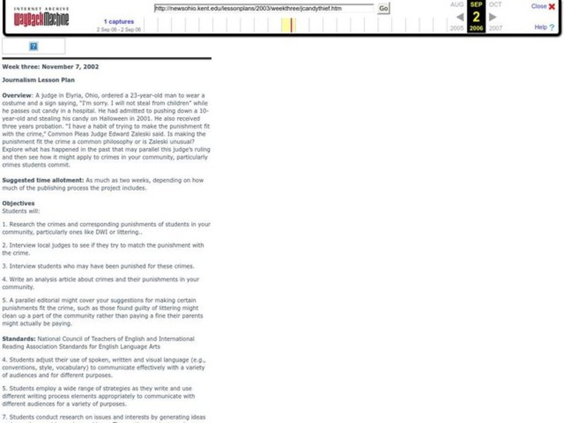 The Candy Thief Lesson Plan