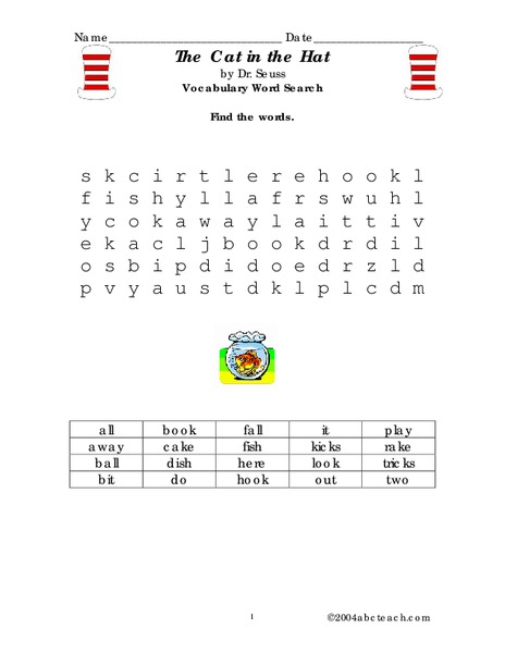 The Cat in the Hat Lesson Plan
