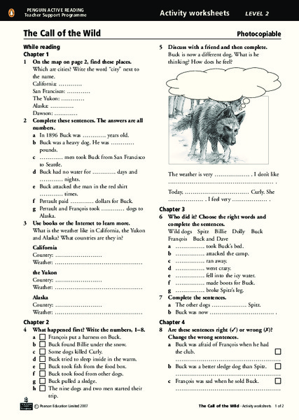 The Call of the Wild Worksheet
