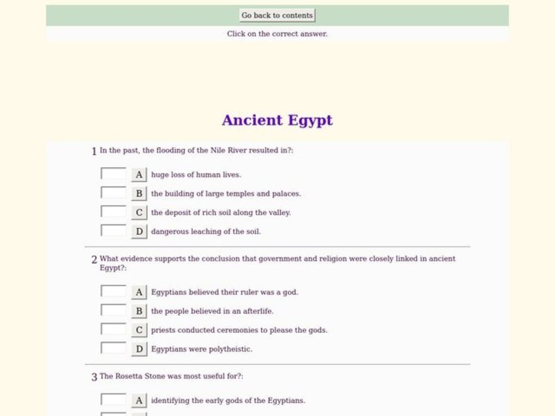 Ancient Egypt Interactive