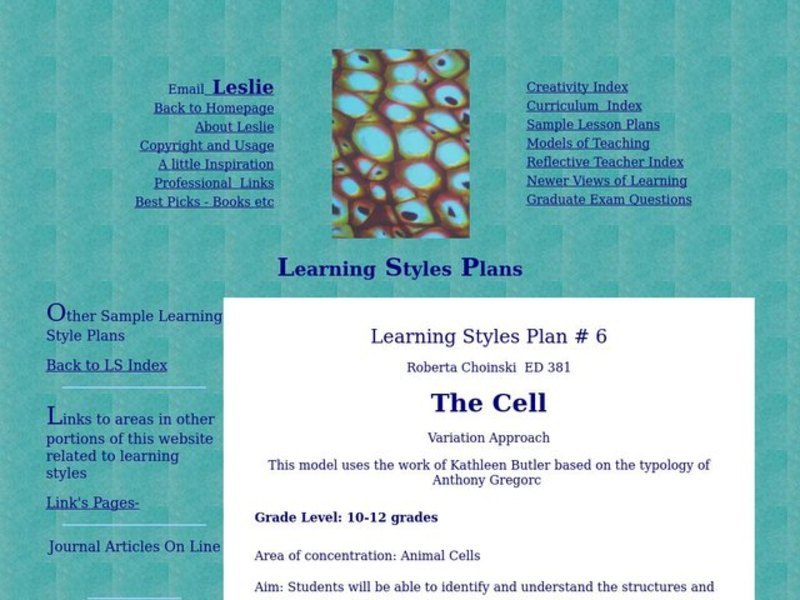 The Cell Lesson Plan