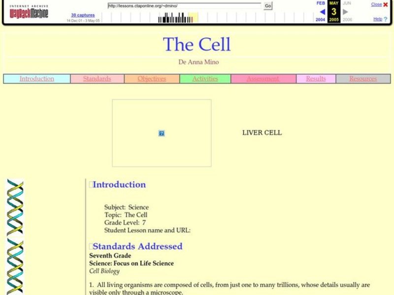 The Cell Lesson Plan