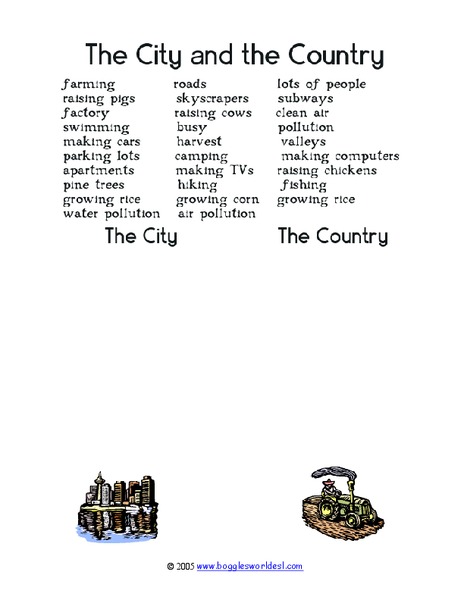 The City and the Country Organizer