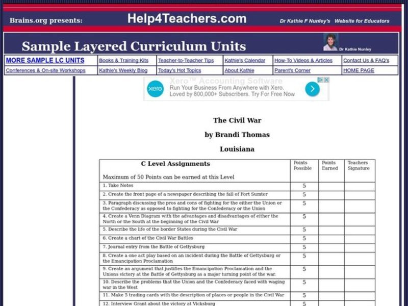 The Civil War Lesson Plan