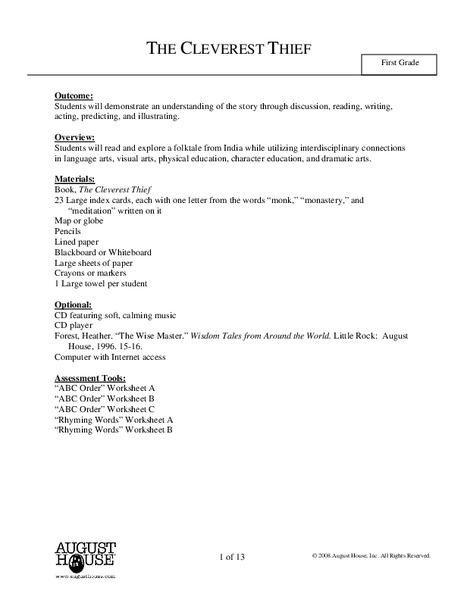 The Cleverest Thief Lesson Plan