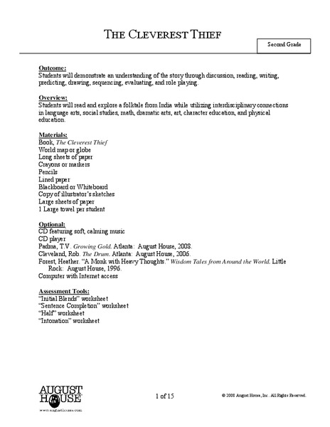 The Cleverest Thief Lesson Plan