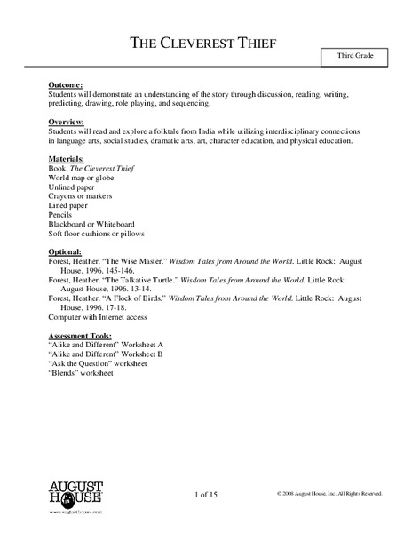 The Cleverest Thief Lesson Plan