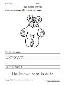 The Color Brown Worksheet