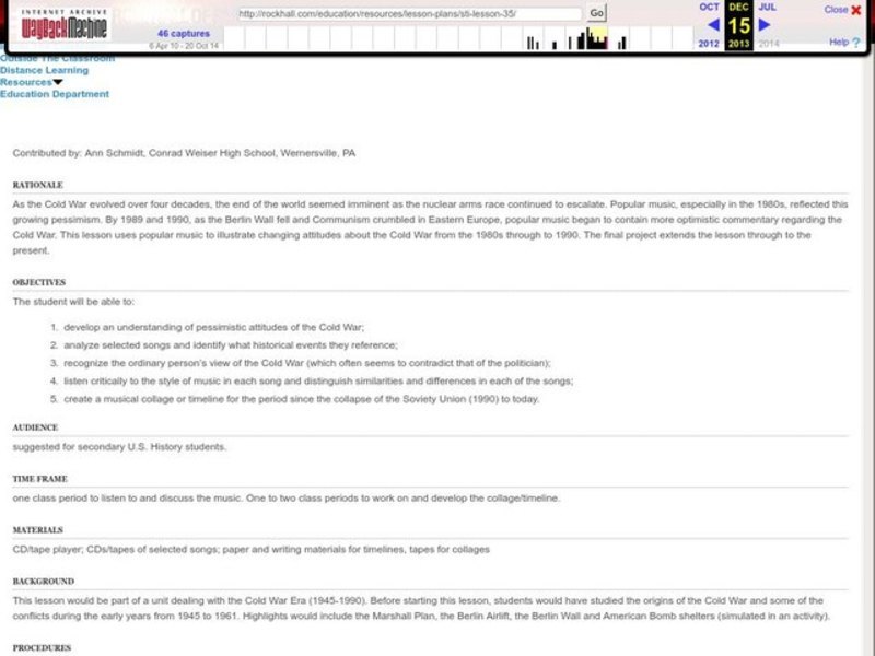 The Cold War Lesson Plan