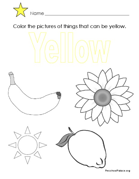 The Color Yellow Lesson Plan