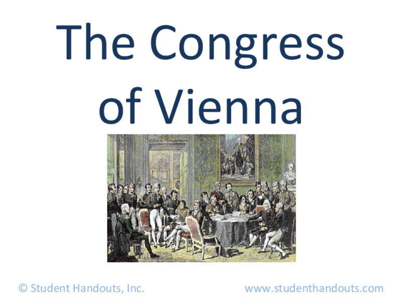 The Congress of Vienna PPT