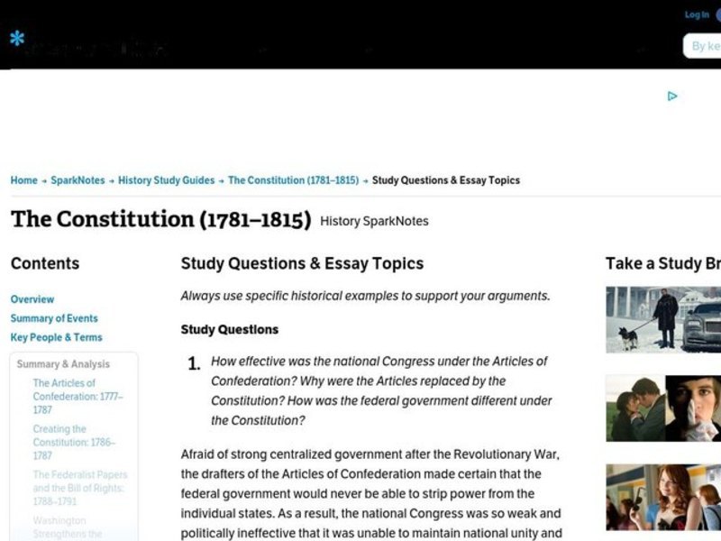 The Constitution (1781–1815) Interactive