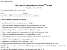 The Constitutional Convention Lesson Plan