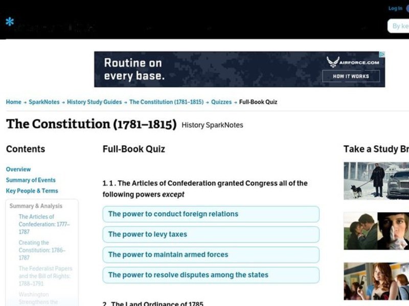 The Constitution (1781–1815) Interactive