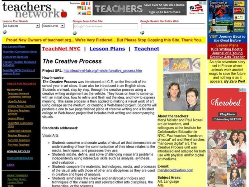 The Creative Process Lesson Plan