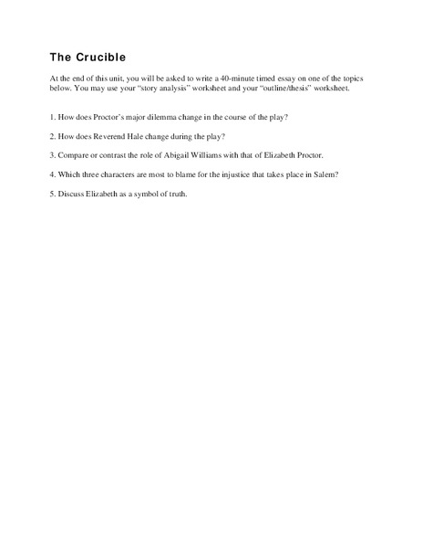 The Crucible Organizer