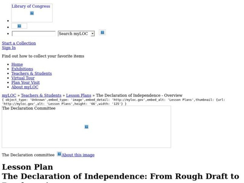 The Declaration of Independence: From Rough Draft to Proclamation Lesson Plan