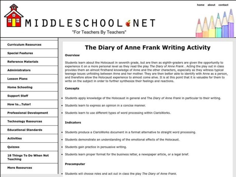 The Diary of Anne Frank Lesson Plan